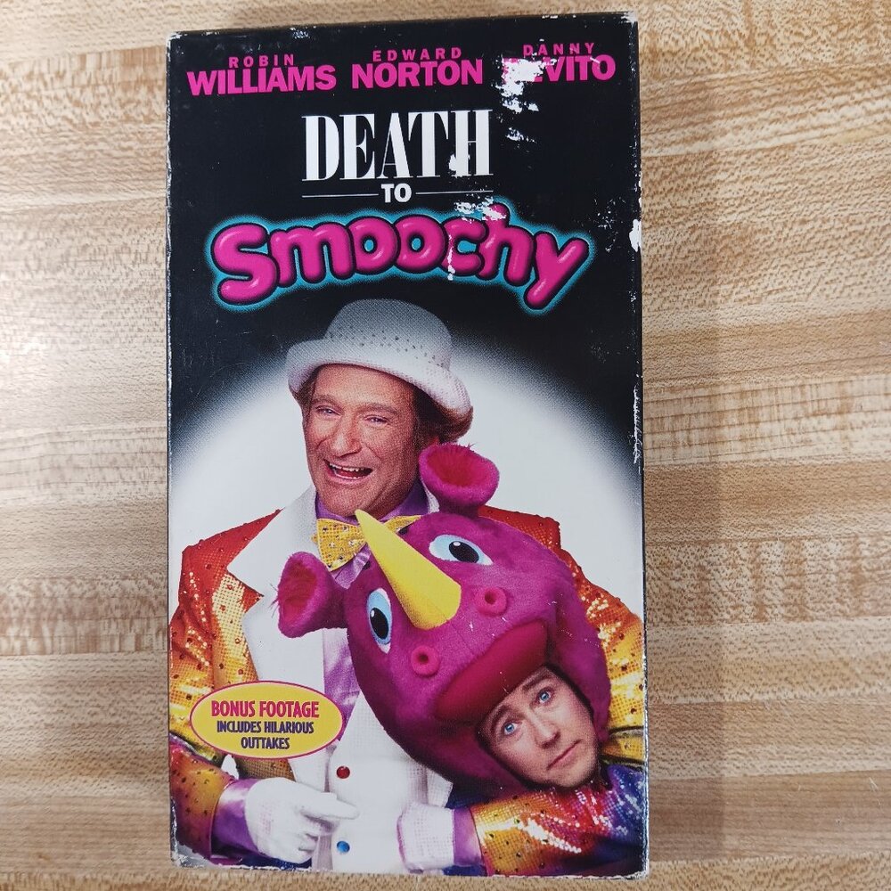 Death to Smoochy VHS 2002 Black Comedy Rhino Robin Williams Ed Norton DeVito VTG